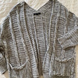 Cable Knit Open Cardigan